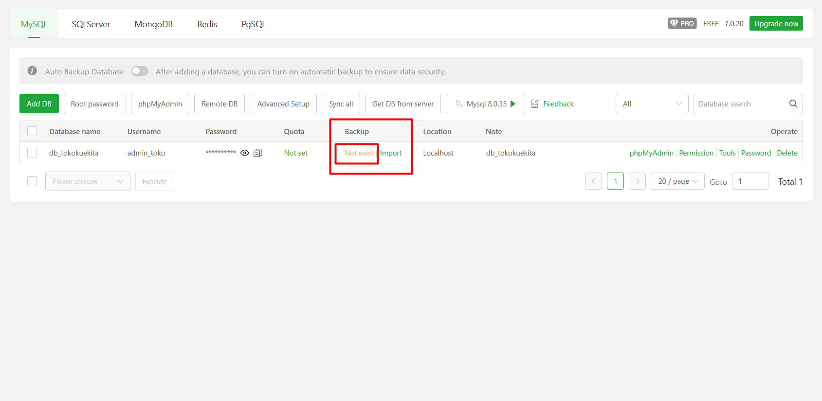 Cara Membuat dan Mengelola Database MySQL di aaPanel 21 Cara Membuat dan Mengelola Database MySQL di aaPanel 20