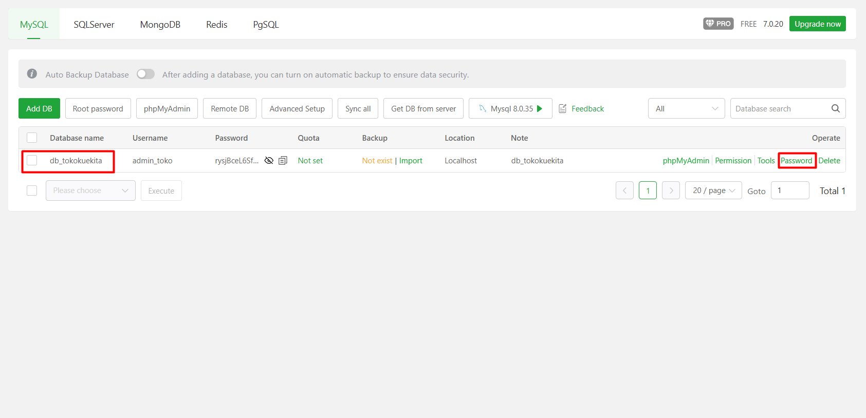 Cara Membuat dan Mengelola Database MySQL di aaPanel 15 Cara Membuat dan Mengelola Database MySQL di aaPanel 14