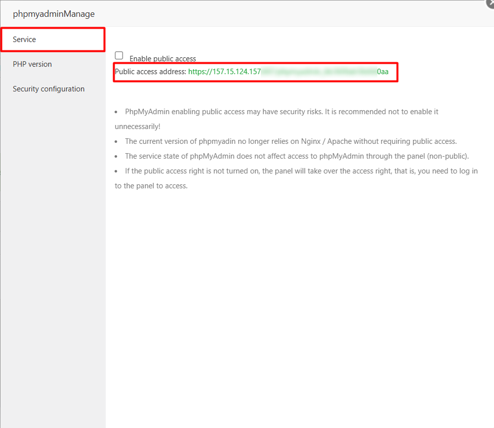 Instal phpMyAdmin di aaPanel: Alternatif GUI untuk MySQL 6 Instal phpMyAdmin di aaPanel: Alternatif GUI untuk MySQL 5