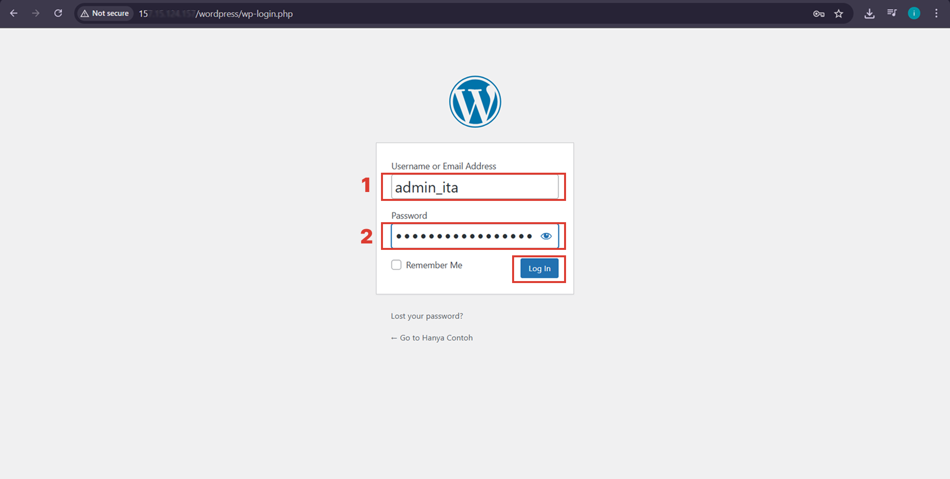Tutorial Mudah Instalasi WordPress dengan LAMP Stack di VPS 6 Login WordPress