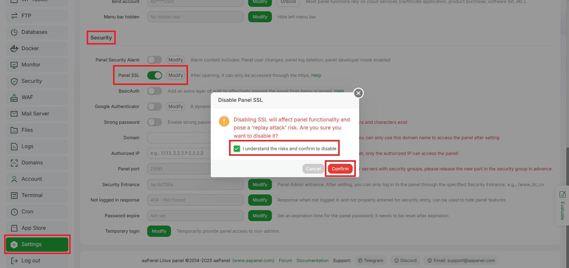 Cara Mengubah URL aaPanel dari Alamat IP ke Nama Domain 8 Cara Mengubah URL aaPanel dari Alamat IP ke Nama Domain 7
