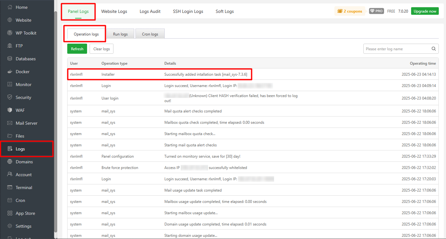Cara Update Software dan Sistem di aaPanel dengan Aman 6 Cara Update Software dan Sistem di aaPanel dengan Aman 5