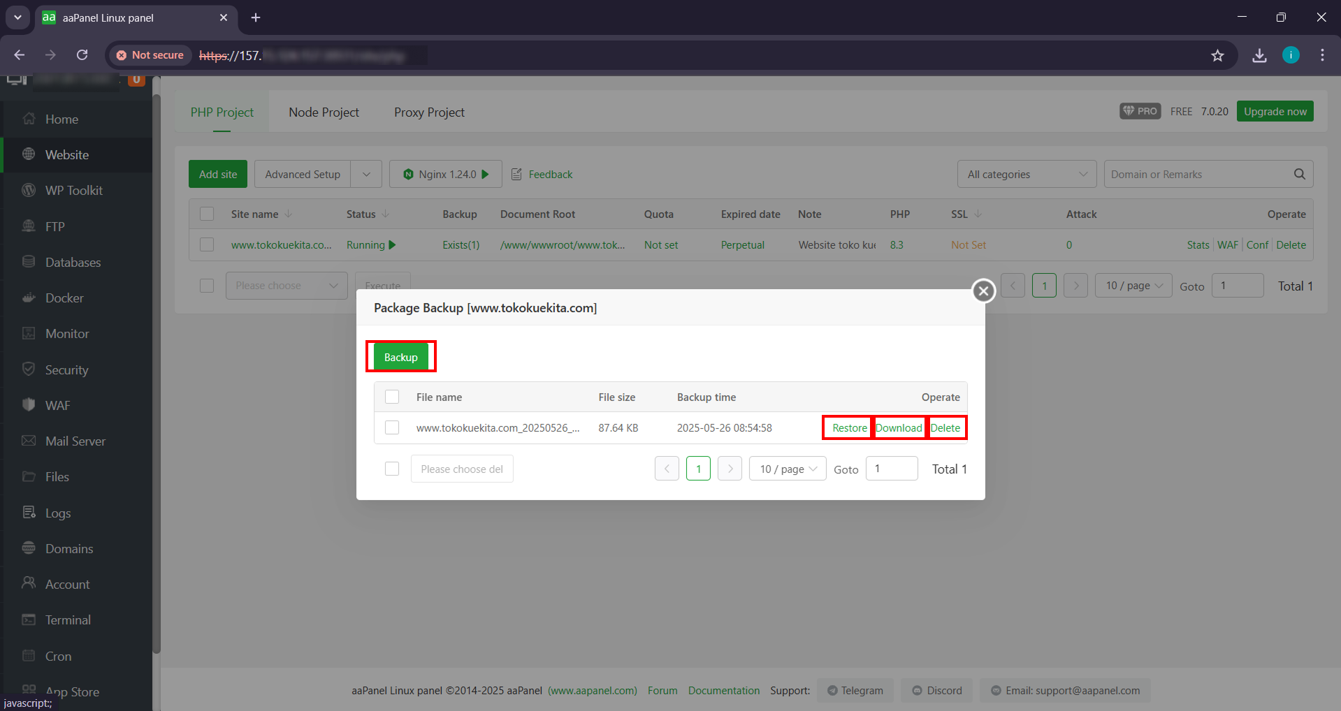 Cara Menambah & Mengelola Website di aaPanel, Cuma 5 Menit 11 Cara Menambah & Mengelola Website di aaPanel, Cuma 5 Menit 10