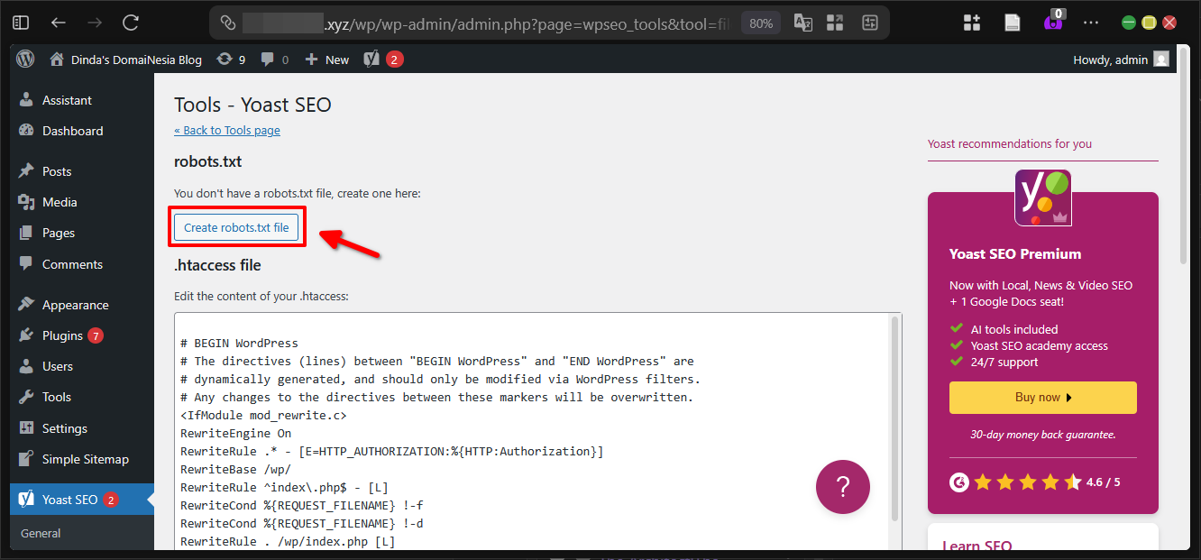 2 Cara Tambahkan Robots.txt di Wordpress (Manual & Plugin) 15 2 Cara Tambahkan Robots.txt di WordPress (Manual & Plugin)