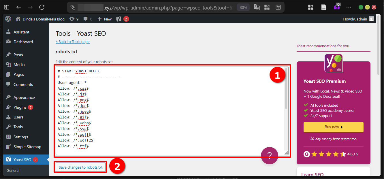 2 Cara Tambahkan Robots.txt di Wordpress (Manual & Plugin) 16 2 Cara Tambahkan Robots.txt di WordPress (Manual & Plugin)