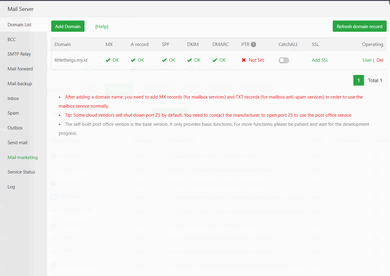 Cara Instal Mail Server di aaPanel untuk Kirim Email di VPS 13 Cara Instal Mail Server di aaPanel untuk Kirim Email di VPS 12