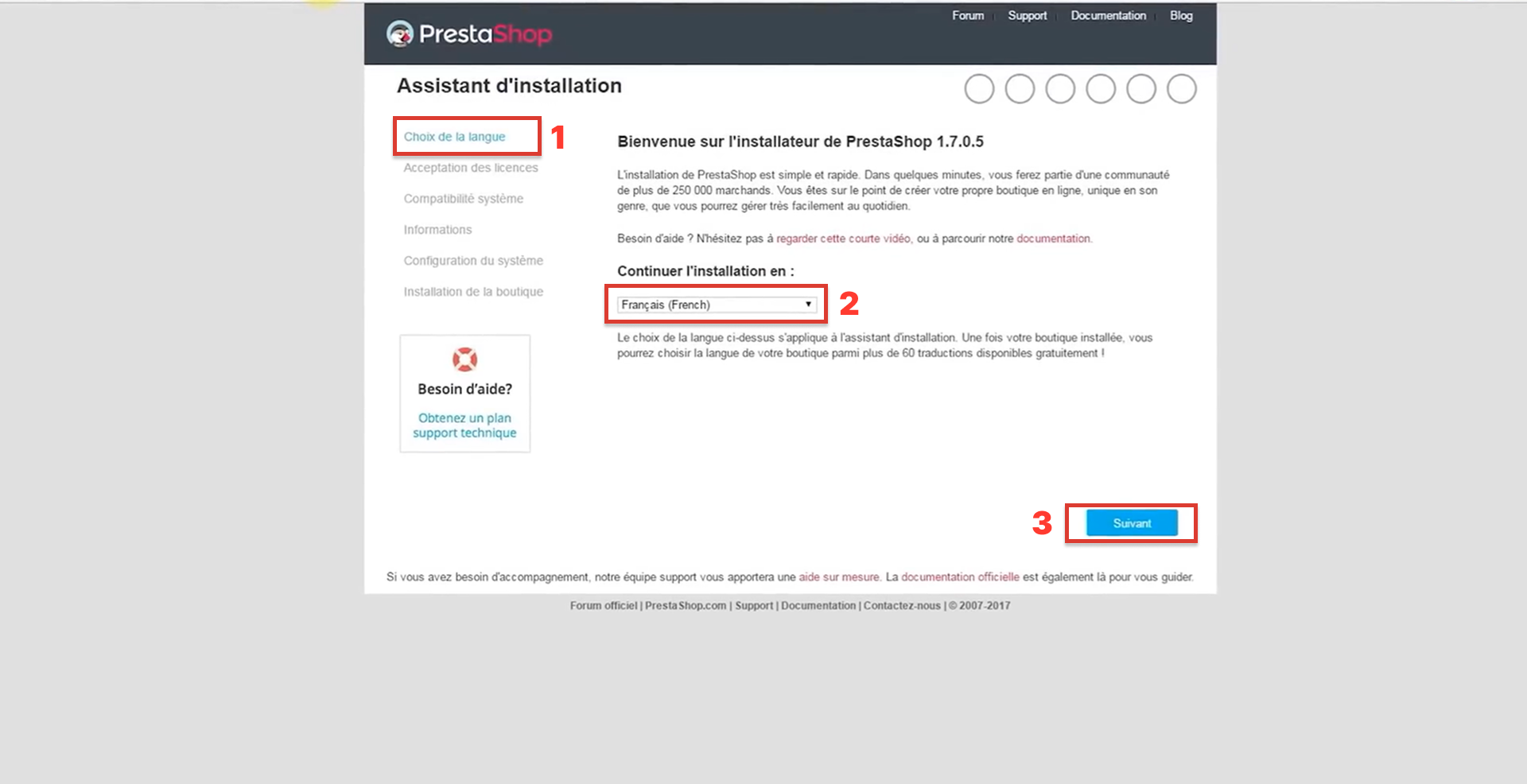 9 Langkah Instal PrestaShop untuk Buat Toko Online di VPS! 2 Pilih Bahasa PrestaShop