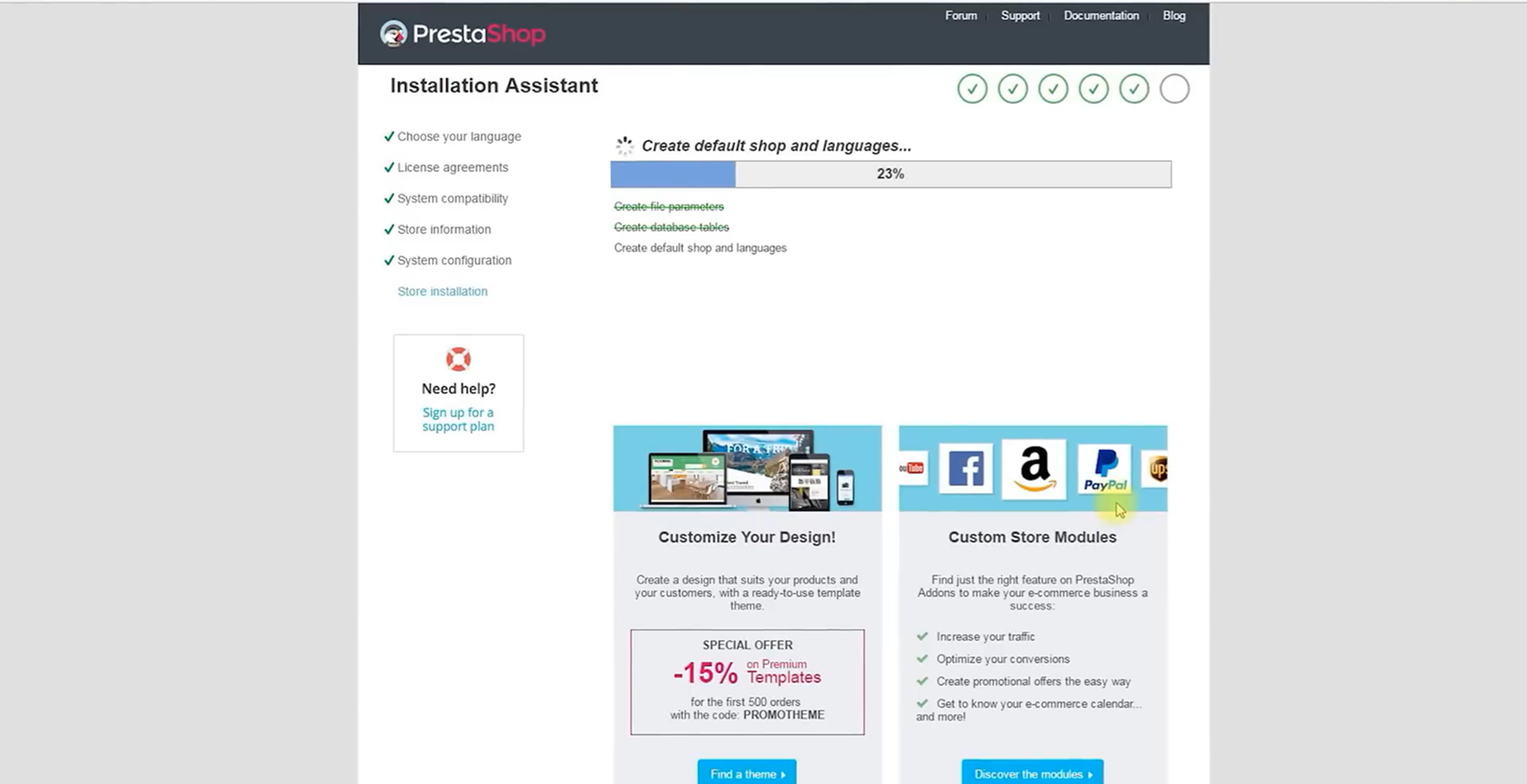 9 Langkah Instal PrestaShop untuk Buat Toko Online di VPS! 6 Proses Instalasi PrestaShop