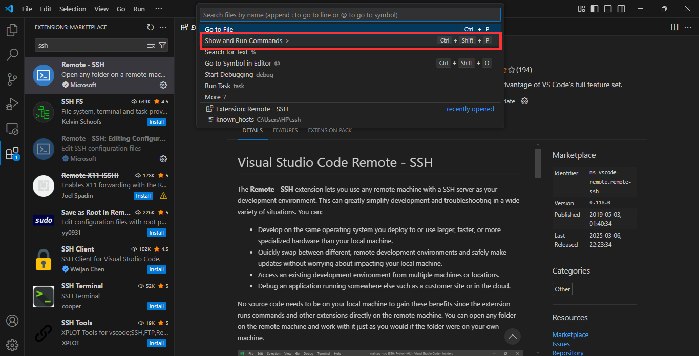 Tutorial Remote Development dengan VS Code Server di VPS 4 Show and Run Commands