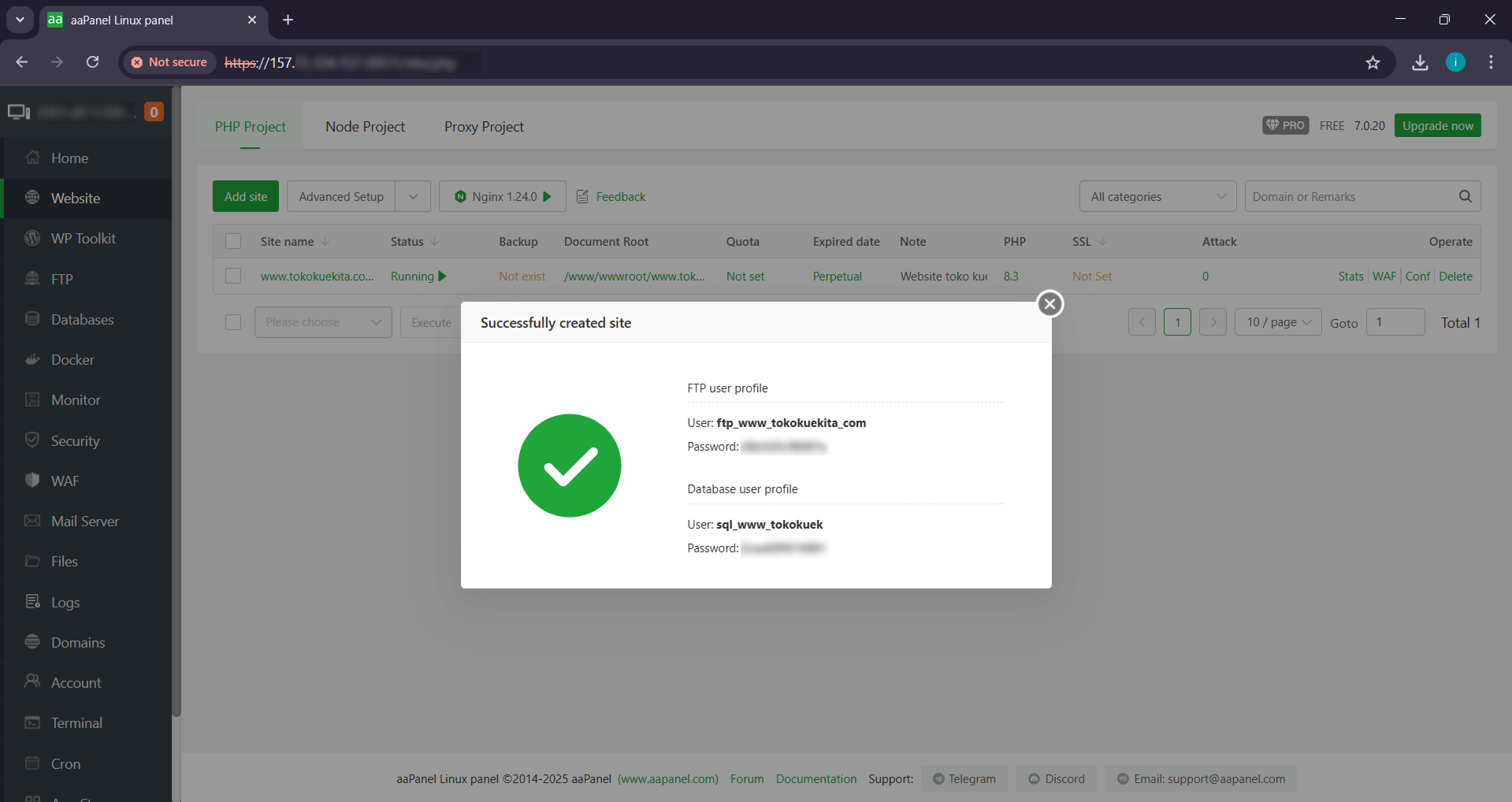 Cara Menambah & Mengelola Website di aaPanel, Cuma 5 Menit 6 Cara Menambah & Mengelola Website di aaPanel, Cuma 5 Menit 5