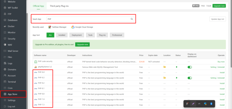 Cara Instal dan Konfigurasi PHP Multiple Version di aaPanel