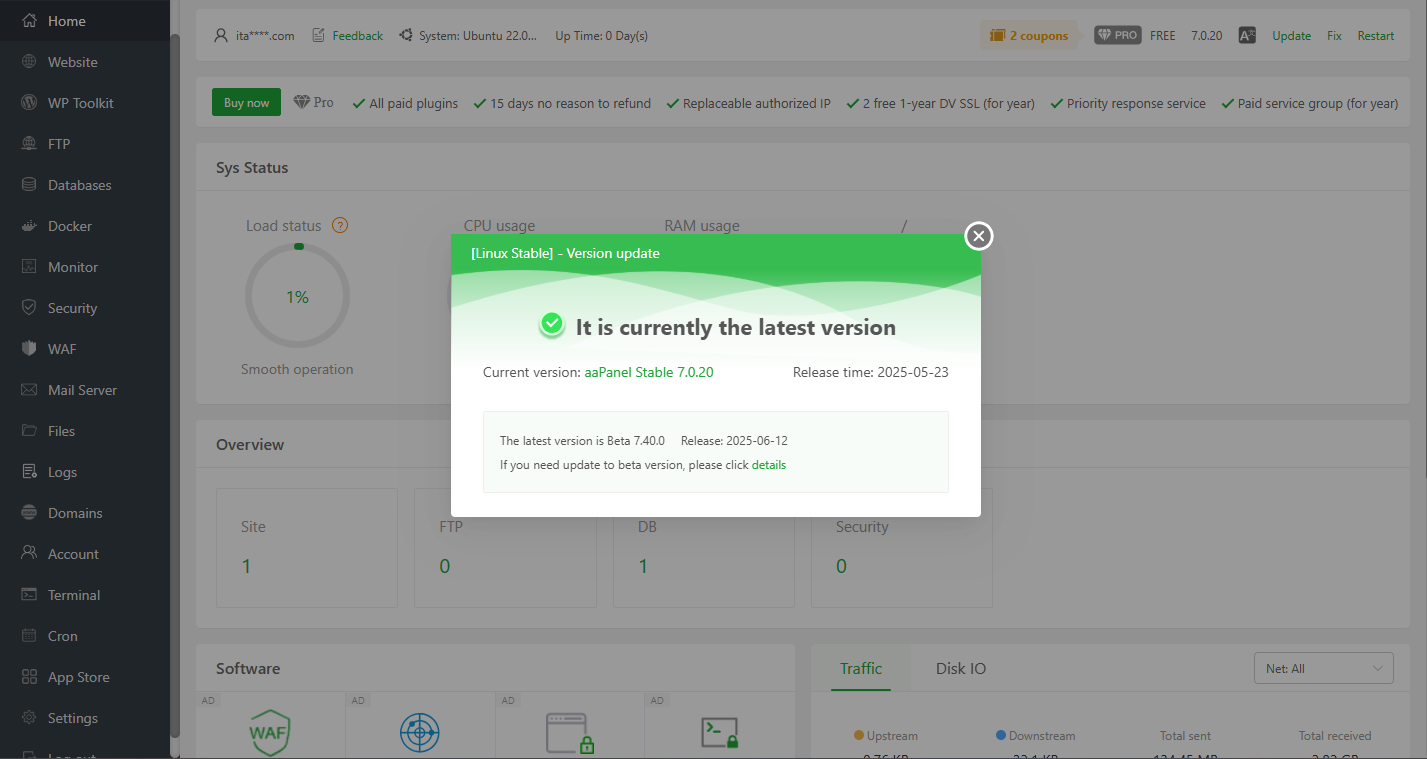 Cara Update Software dan Sistem di aaPanel dengan Aman 5 Cara Update Software dan Sistem di aaPanel dengan Aman 4