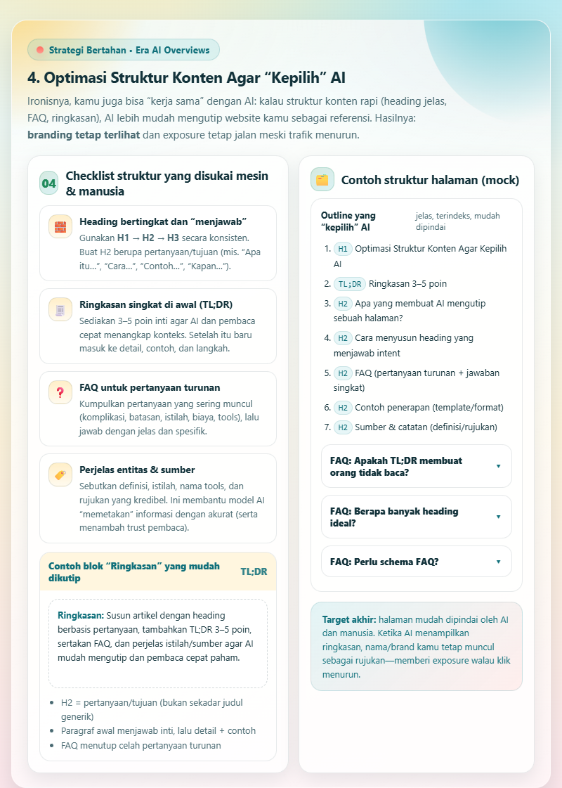Trafik Website Menurun? Begini Cara Bertahan di Era AI Overviews 7 Trafik Website Menurun
