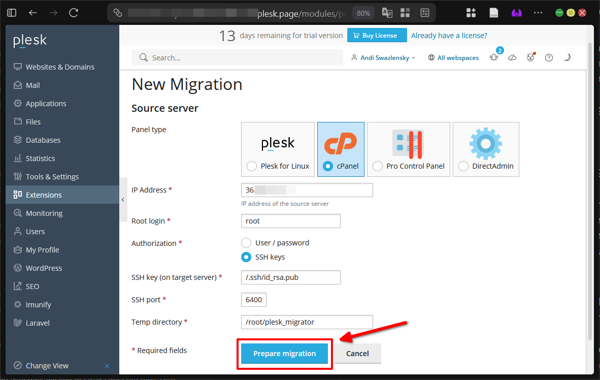 Cara Melakukan Migrasi ke Plesk Dengan Plesk Migrator 15 Cara Melakukan Migrasi ke Plesk Dengan Plesk Migrator
