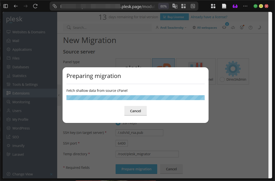 Cara Melakukan Migrasi ke Plesk Dengan Plesk Migrator 16 Cara Melakukan Migrasi ke Plesk Dengan Plesk Migrator