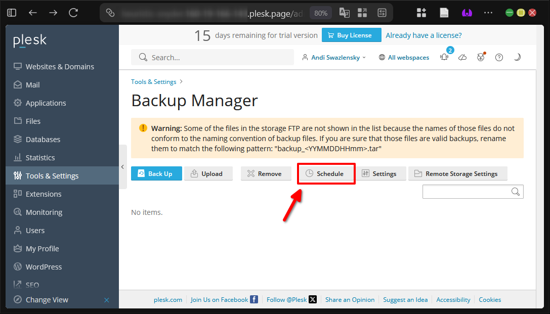 Cara Koneksi Schedule Backup di Plesk Panel Dengan FTPS 10 Cara Koneksi Schedule Backup di Plesk Panel Dengan FTPS