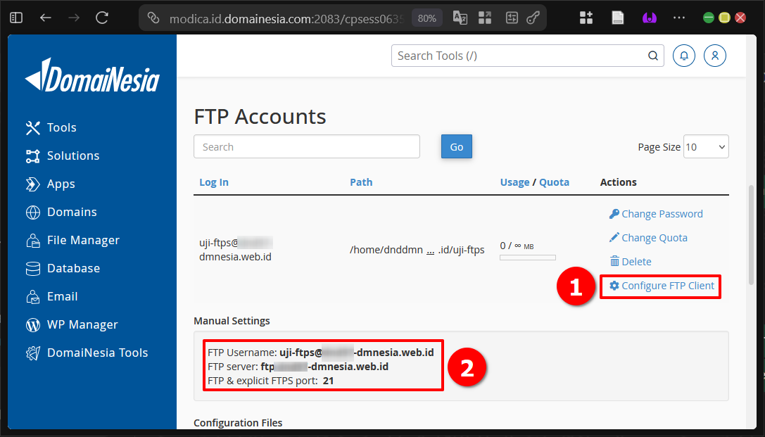 Cara Koneksi Schedule Backup di Plesk Panel Dengan FTPS 5 Cara Koneksi Schedule Backup di Plesk Panel Dengan FTPS