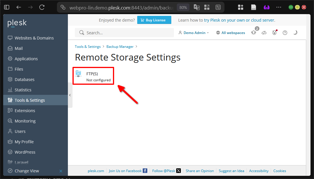 Cara Koneksi Schedule Backup di Plesk Panel Dengan FTPS 8 Cara Koneksi Schedule Backup di Plesk Panel Dengan FTPS