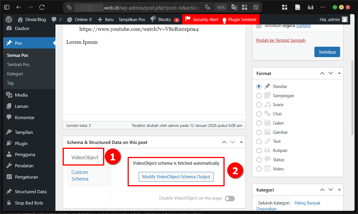 Cara Terapkan Video Schema di Wordpress (Metode GUI) 15 Cara Terapkan Video Schema di WordPress (Metode GUI)
