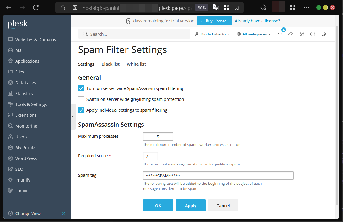 Panduan Awal Konfigurasi Mail Server di Plesk Panel 14 Panduan Awal Konfigurasi Mail Server di Plesk Panel