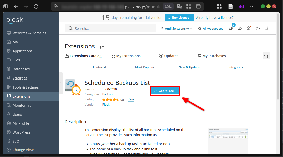 Panduan Schedule Backup di Plesk Panel (Metode GUI) 12 Panduan Schedule Backup di Plesk Panel (Metode GUI)