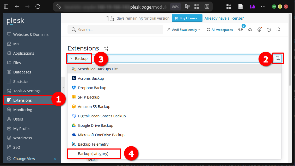 Panduan Schedule Backup di Plesk Panel (Metode GUI) 3 Panduan Schedule Backup di Plesk Panel (Metode GUI)
