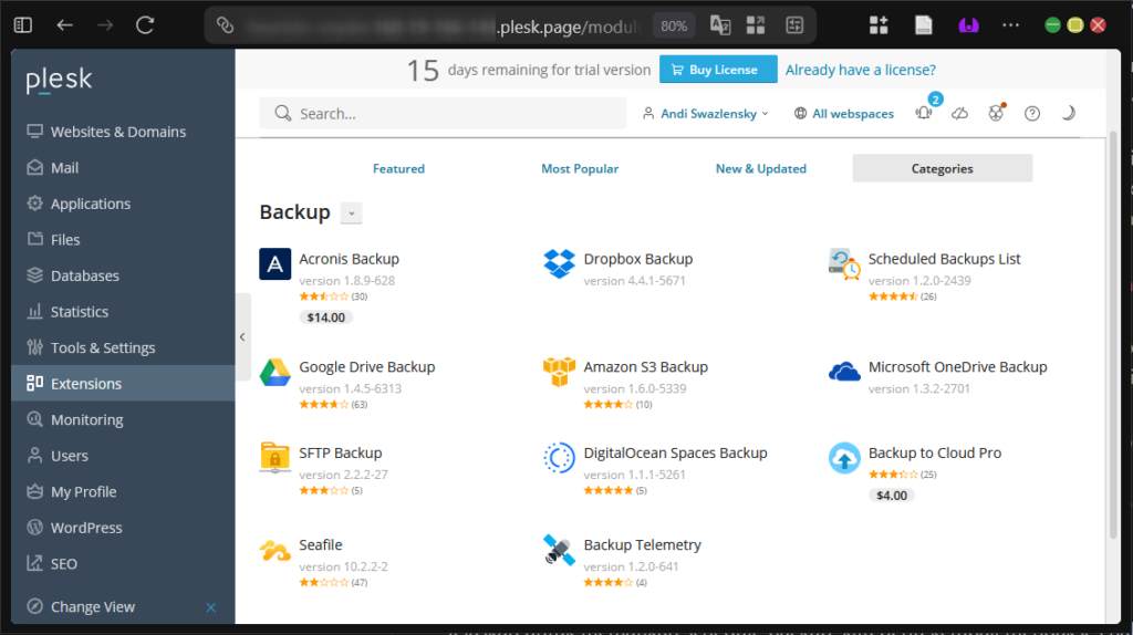 Panduan Schedule Backup di Plesk Panel (Metode GUI)