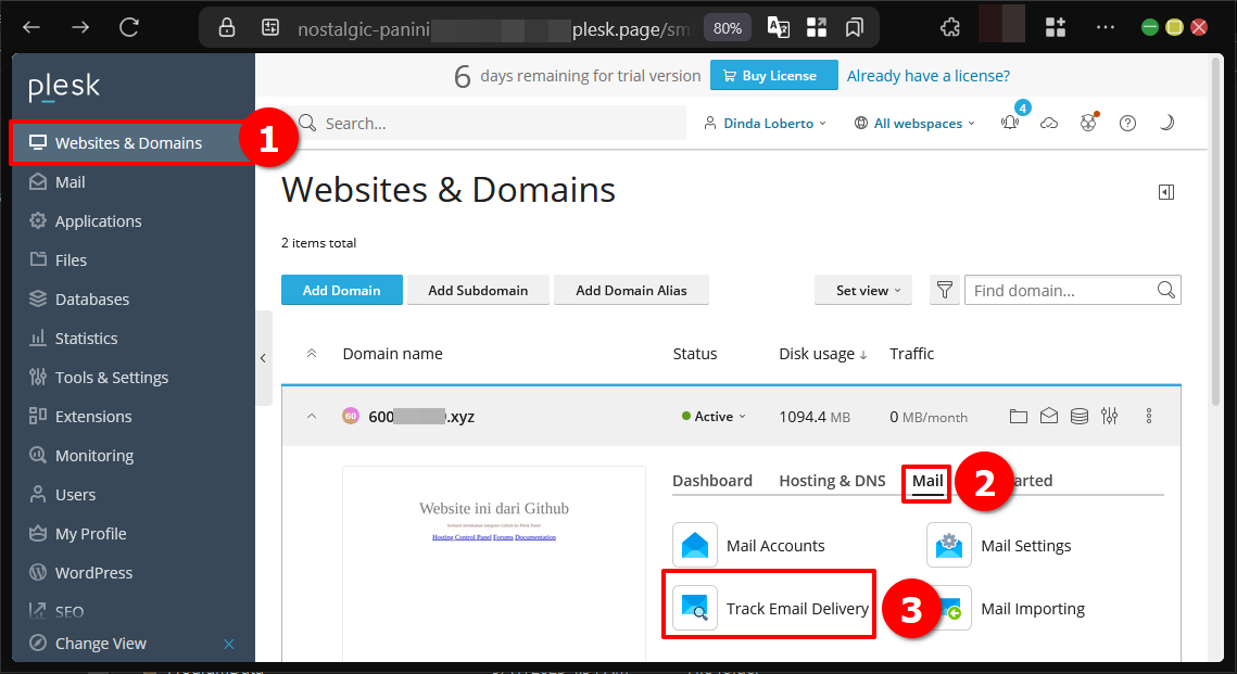 Terdapat 2 Cara Lihat Aktivitas Log Email di Plesk Panel 5 Terdapat 2 Cara Lihat Aktivitas Log Email di Plesk Panel