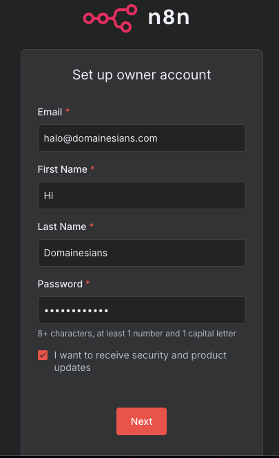 Panduan Lengkap Install n8n di VPS DomaiNesia 13 Install n8n di VPS DomaiNesia
