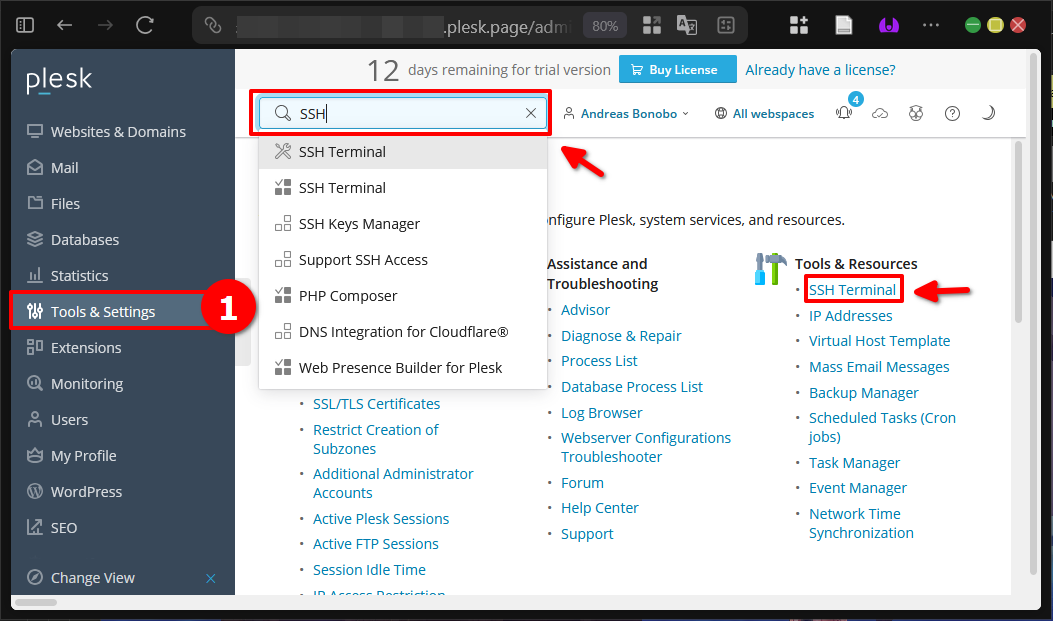 Terdapat 3 Cara Akses Server Lewat SSH di Plesk Panel 11 Terdapat 3 Cara Akses Server Lewat SSH di Plesk Panel
