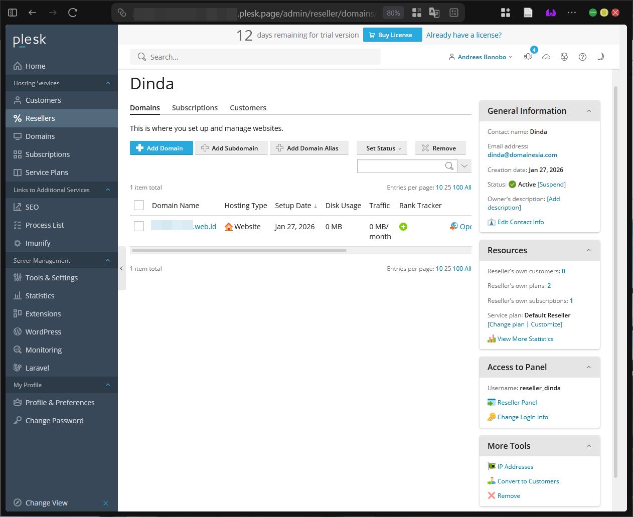Akun Reseller vs Customer di Plesk Panel (Akses & Bedanya) 6 Akun Reseller vs Customer di Plesk Panel (Akses & Bedanya)