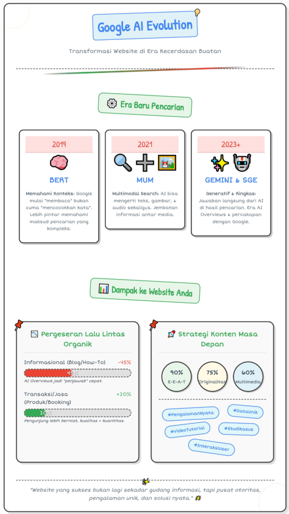 Bagaimana Dampak AI Google Mengubah Optimasi Website dan Strategi Konten? 2 Dampak AI Google