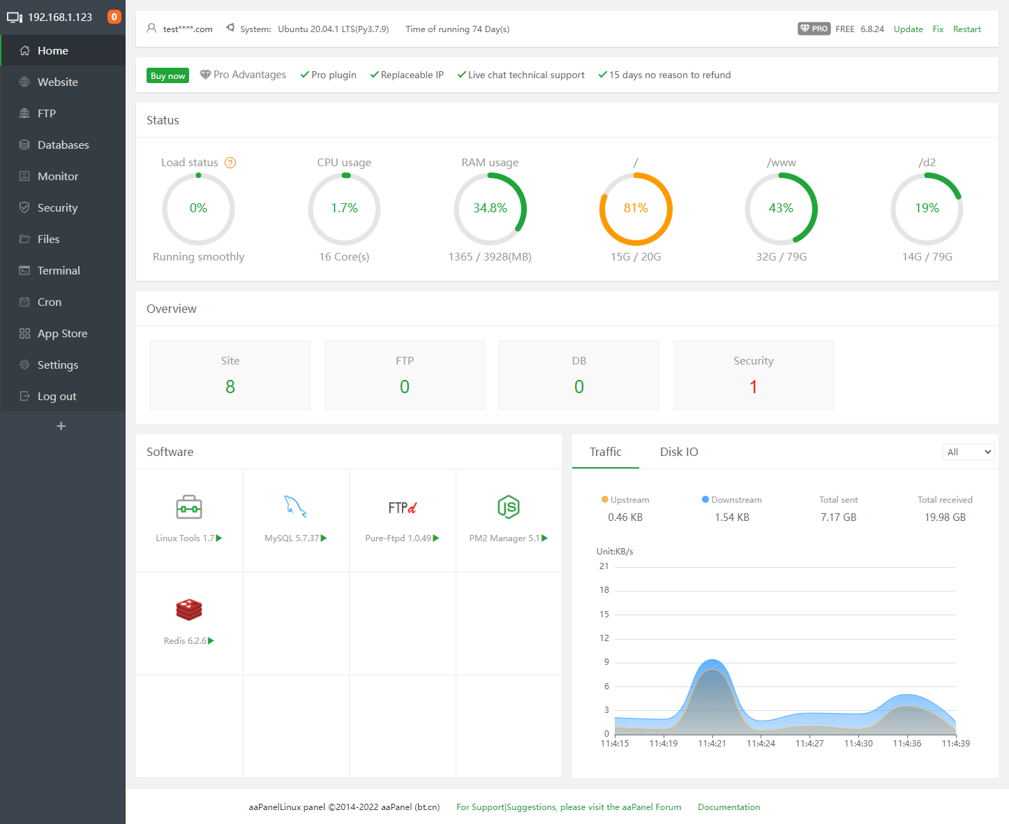 aaPanel untuk Pengguna VPS DomaiNesia: Ringan dan Gratis 4 aaPanel untuk Pengguna VPS DomaiNesia: Ringan dan Gratis 3