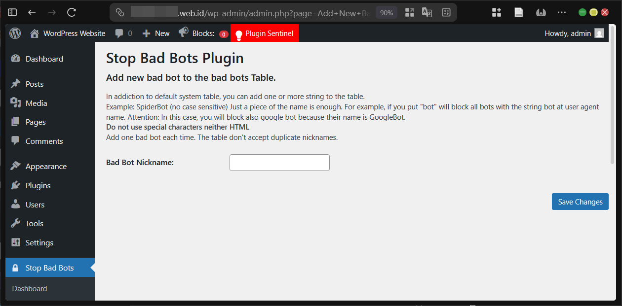 Panduan Fitur - Fitur Plugin Stop Bad Bots di Wordpress 8 Panduan Fitur - Fitur Plugin Stop Bad Bots di WordPress