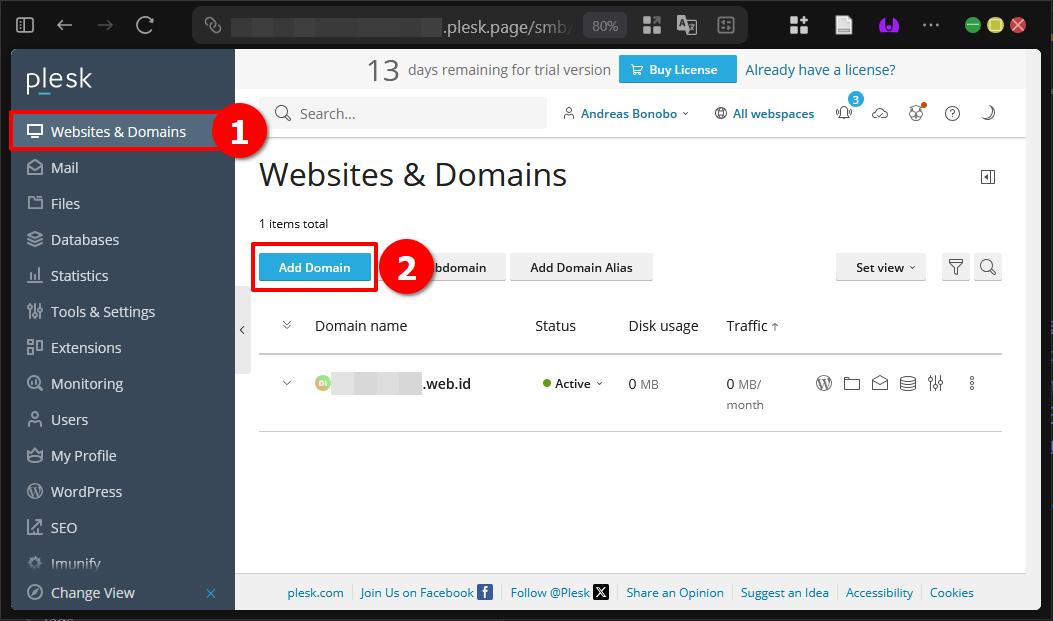 Panduan Pindahkan Data Domain di Plesk Panel (Via GUI) 4 Panduan Pindahkan Data Domain di Plesk Panel (Via GUI)