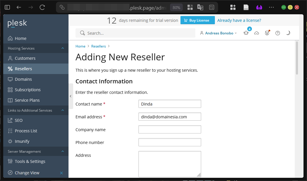 Panduan Tambah Akun Reseller di Plesk Panel (Metode GUI) 7 Panduan Tambah Akun Reseller di Plesk Panel (Metode GUI)