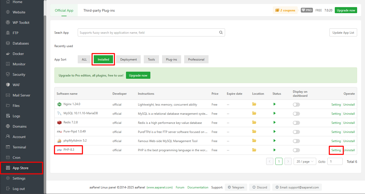Optimasi Kecepatan WordPress di aaPanel, VPS DomaiNesia! 7 Optimasi Kecepatan WordPress di aaPanel, VPS DomaiNesia! 6
