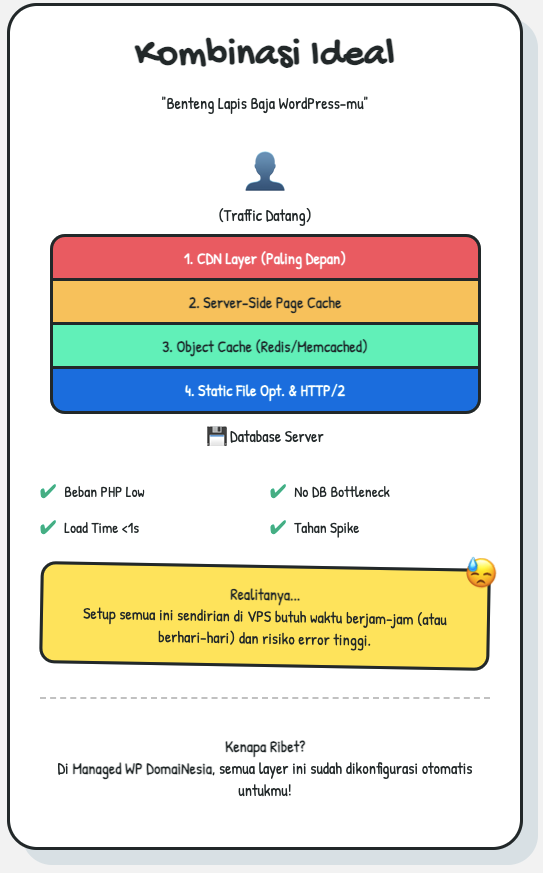 Strategi Lengkap Mengelola WordPress Traffic Tinggi: Hosting, Cache, CDN & Scaling 7 WordPress Traffic Tinggi