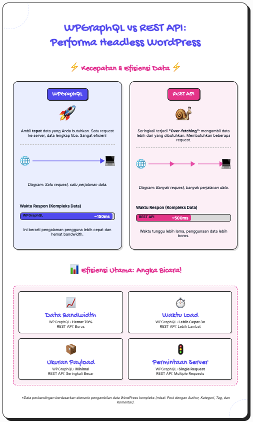 WPGraphQL vs REST API: Memilih Pendekatan Headless WordPress Terbaik untuk Proyekmu 2 WPGraphQL vs REST API