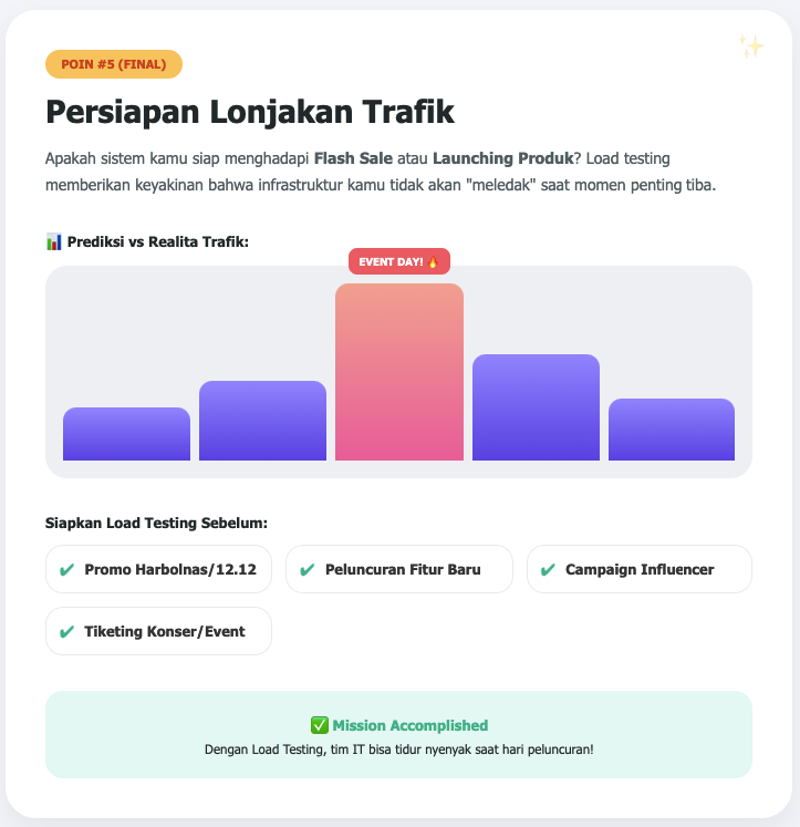 Apa Itu Load Testing? Kenali Pengertian dan Pentingnya dalam Pengujian Aplikasi 6 Load Testing
