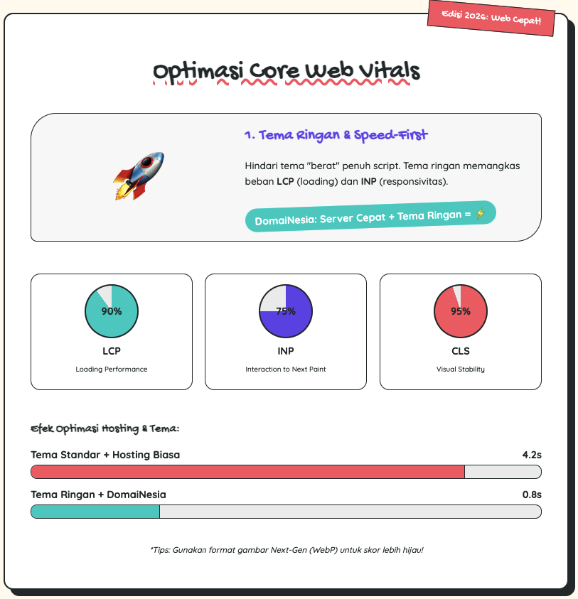 Optimasi Core Web Vitals 2026: Strategi, Tools & Implementasi Praktis 2 Optimasi Core Web Vitals