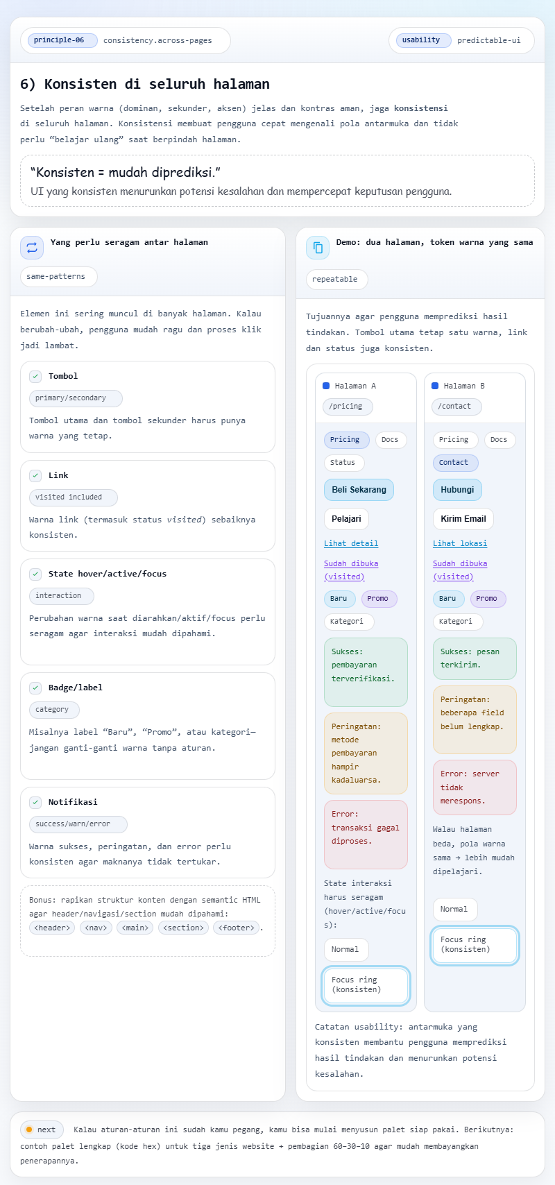 Kode Warna HTML: 60-30-10 dan Palet Hex Website 7 kode warna HTML
