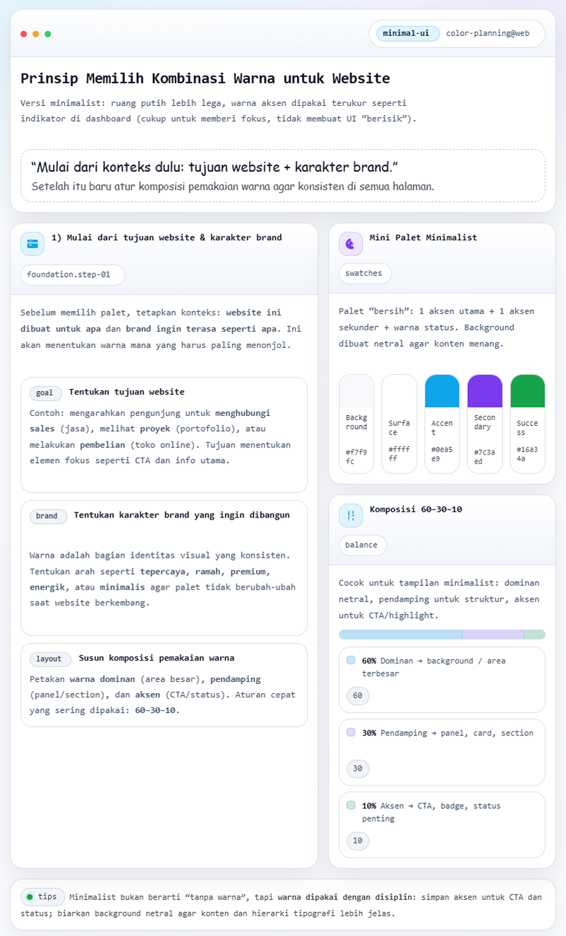 Kode Warna HTML: 60-30-10 dan Palet Hex Website 2 kode warna HTML
