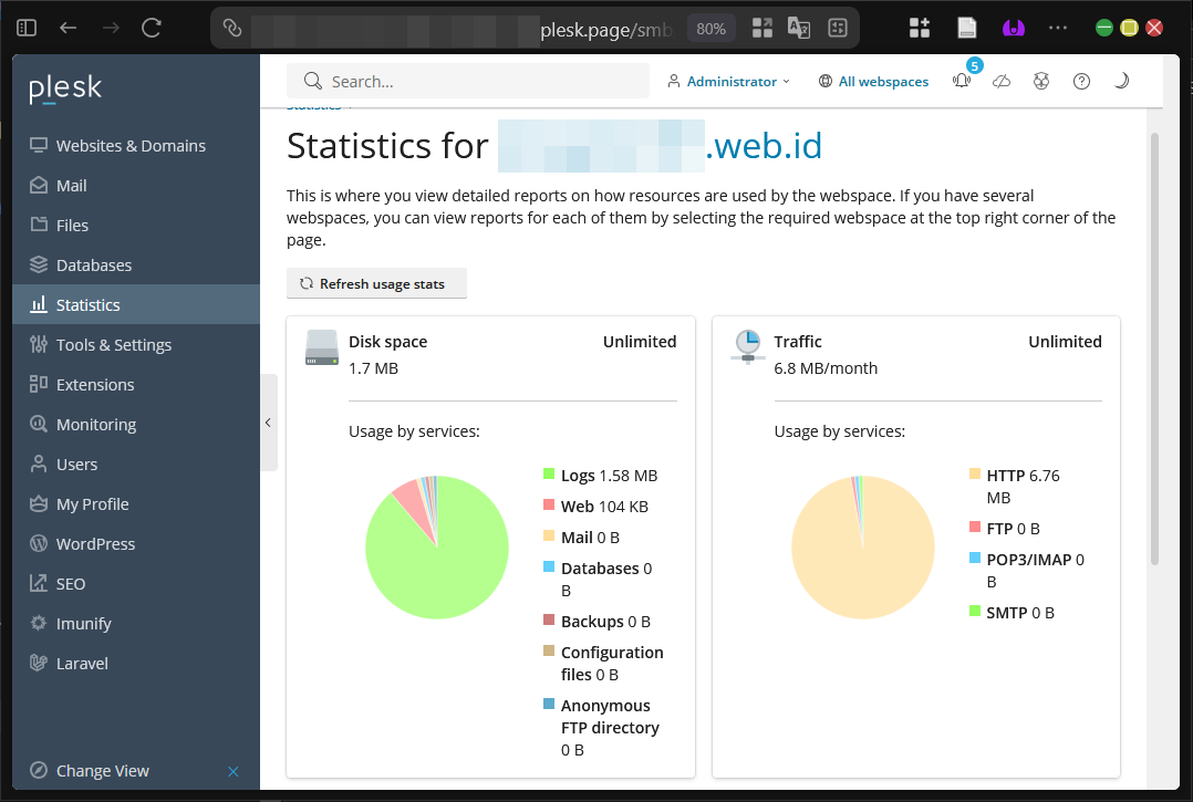4 Cara Lihat Daftar Data Statistik Web di Plesk Panel 9 4 Cara Lihat Daftar Data Statistik Web di Plesk Panel