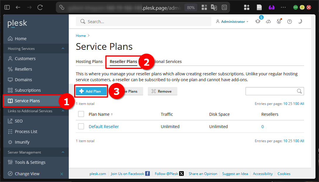 Panduan Membuat Reseller Plan di Plesk Panel Akun Reseller 5 Panduan Membuat Reseller Plan di Plesk Panel Akun Reseller