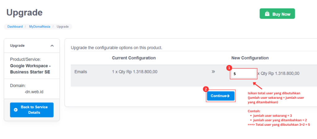 Cara Upgrade Akun Google Workspace DomaiNesia 5 Upgrade Akun Google Workspace