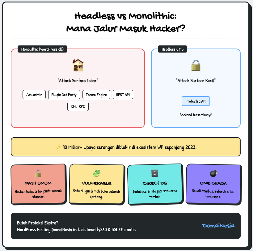 Headless vs Monolithic CMS: Mana yang Lebih Rentan Diretas? 2 Headless vs Monolithic CMS