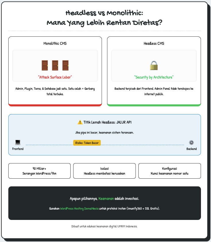 Headless vs Monolithic CMS: Mana yang Lebih Rentan Diretas? 4 Headless vs Monolithic CMS