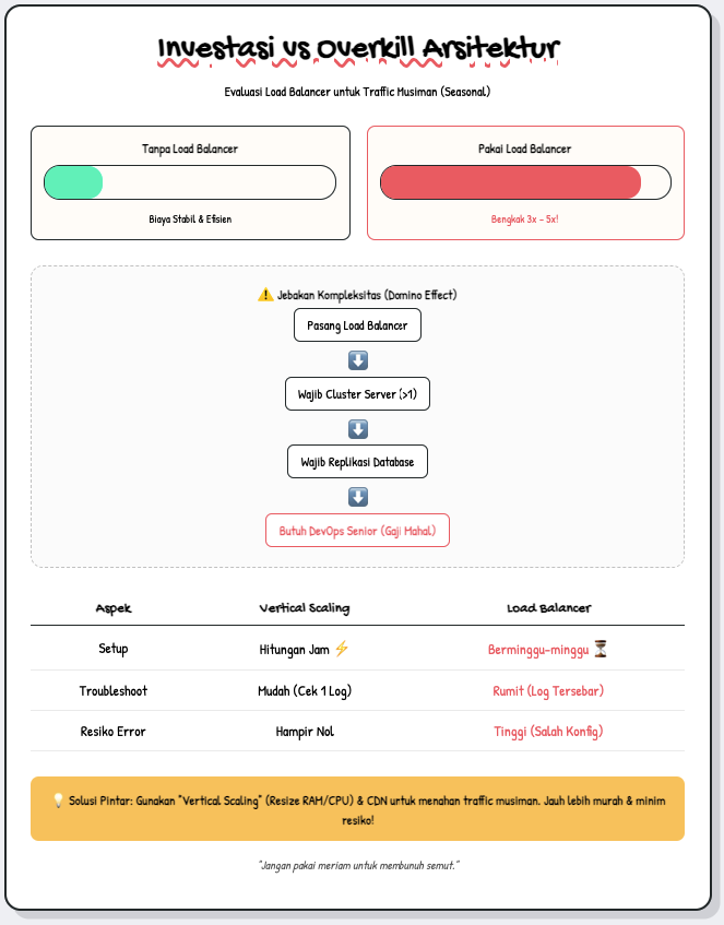 Load Balancer untuk Klien dengan Traffic Musiman: Investasi Tepat atau Salah Arsitektur? 2 Load Balancer untuk Klien