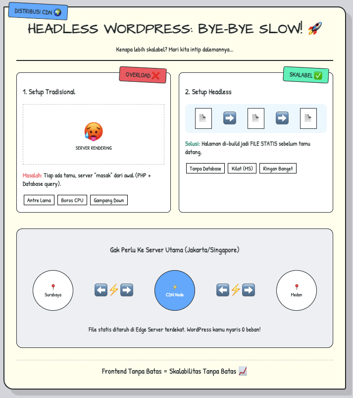 Website WordPress Sering Lambat? Mungkin Sudah Saatnya Pakai Headless WordPress 2 Headless WordPress